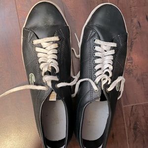 LACOSTE Black leather shoes